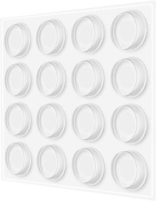 Pack of 16 Self-Adhesive Transparent Elastic Buffers, 20 x 5 mm, Non-Slip Rub...