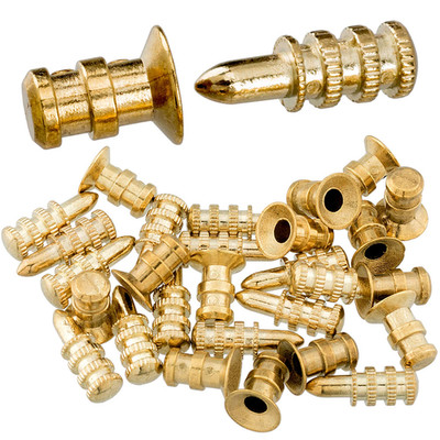 PAGOW 15 Packs Table Bolt Sleeve Connectors, Zinc Alloy Table Leaf Dowel Pins Se