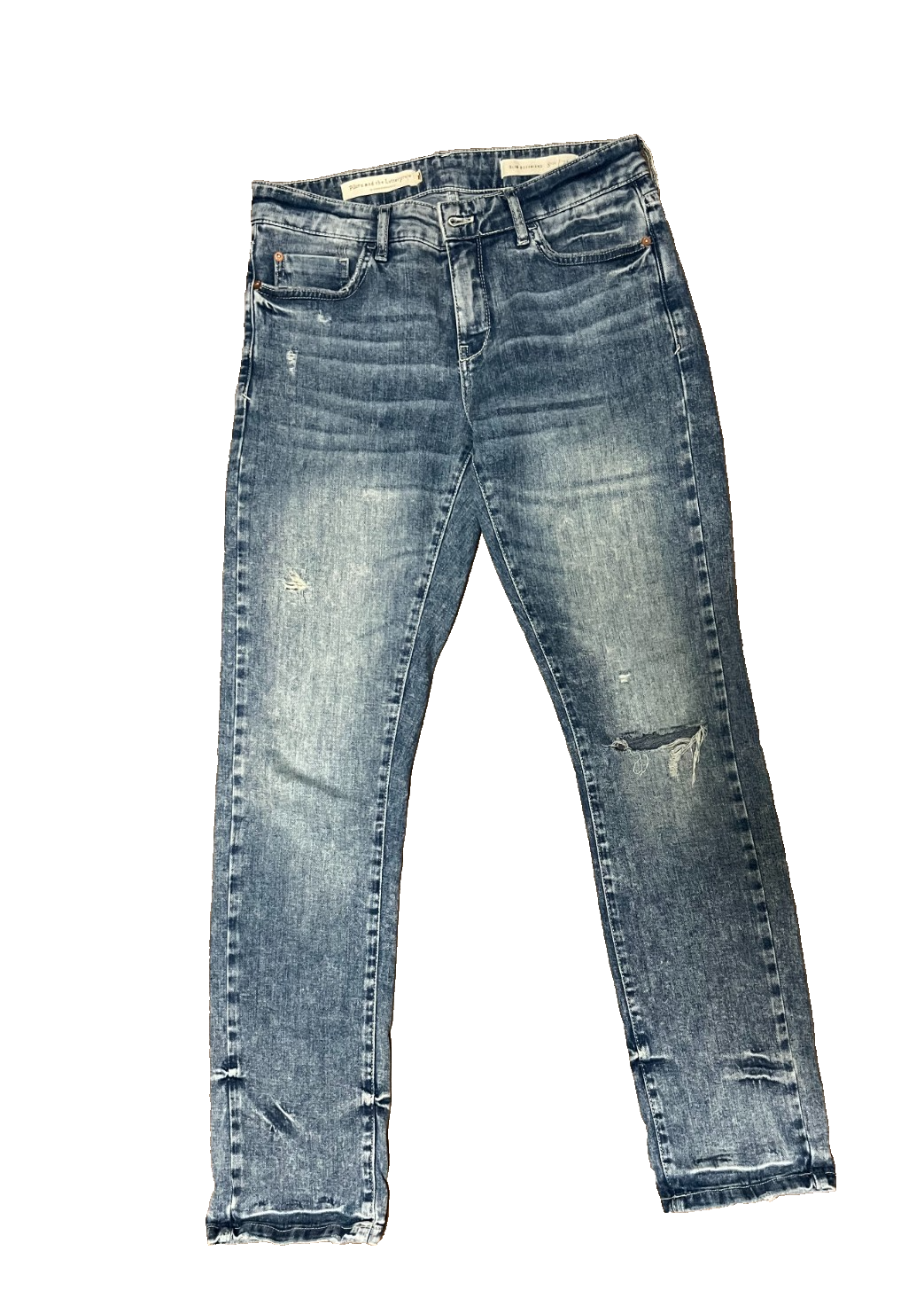 Pilcro and the Letterpress Anthropologie Slim Boyfriend Distressed Jeans sz 26*