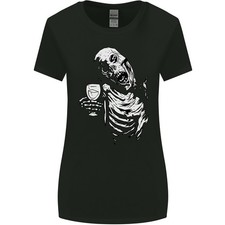 Zombie Cheer Teschio Halloween Alcol Birra Donna più Ampia Taglio T-Shirt