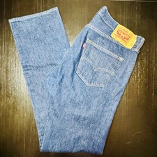 Levi's 501 Men's Blue Jeans, Size 36x34, Straight Fit, Button Fly, Denim