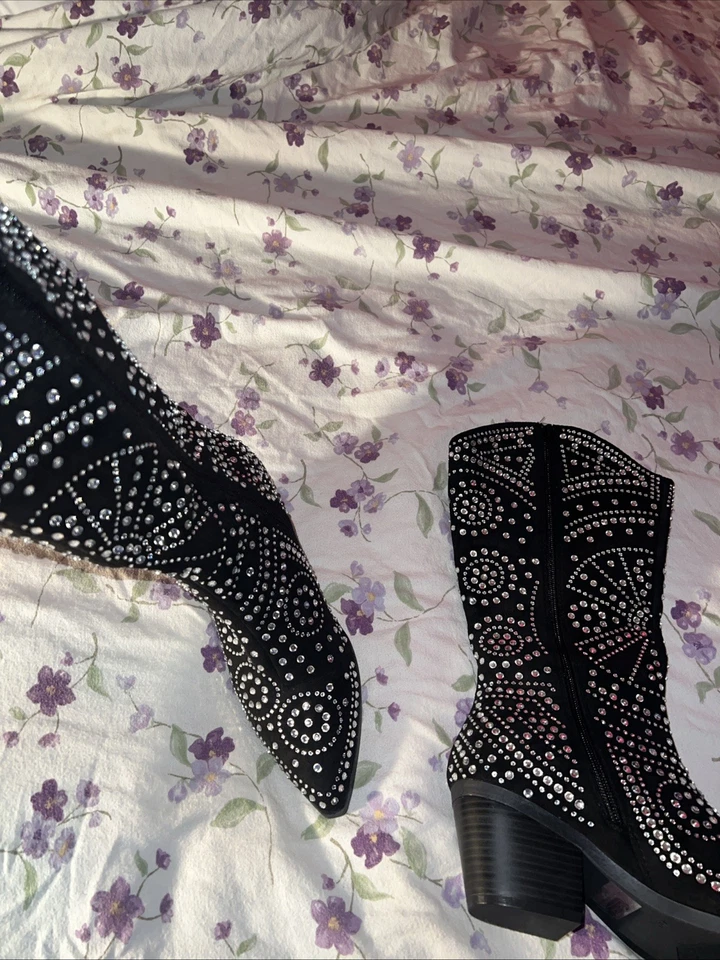 Botas Vaqueras Mujer 8.5 Estrás Botas Vaqueras Foto 3 de 4