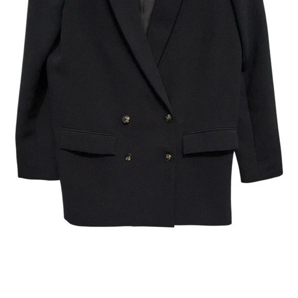Aritzia Wilfred Cherrelle Oversized Double Breasted Blazer Black Size Small - Image 4 of 4