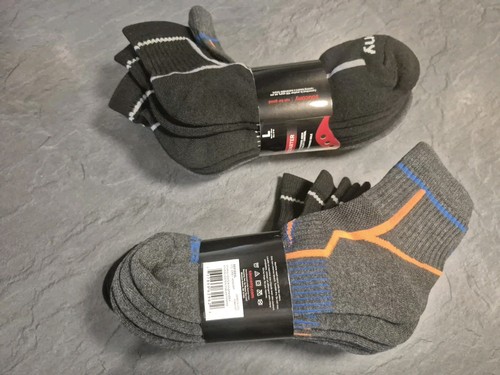 Saucony 12 Pairs Performance Comfort Fit Quarter Socks Running Black & Grey 9-11 - Picture 4 of 4