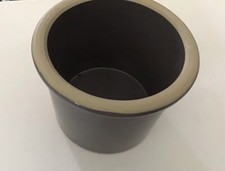 Stoneware Crock,Grey Miniature,Sz 4.5, Utensil Holder,Planter,Primitive