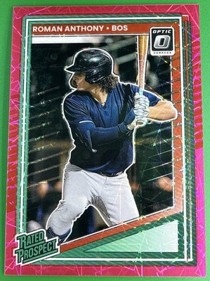 2025 Panini Donruss Roman Anthony #155 Rated Prospects Optic Pink /79