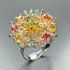 Gemstone ring Natural Peridot Ring 925 Sterling Silver Size 7 /R473977