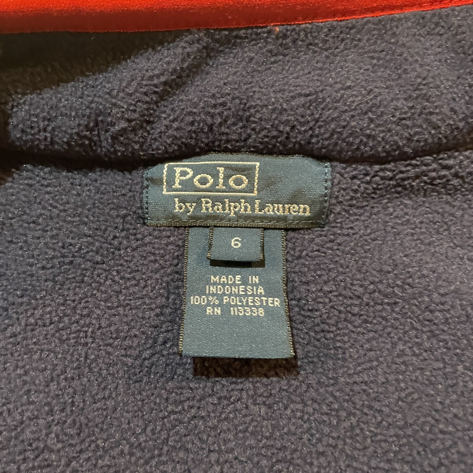 Polo Ralph Lauren Youth Fleece Best Taglia 6 Full Zip Pony Blu