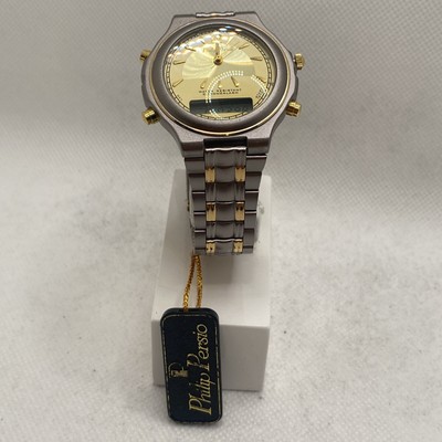 Montre Philip Persio Chrono-Alarme - Boîte Origine - Jamais Portée - Piles Neuves