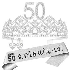 50th Birthday Queen50th Birthday Tiara50 and Fabulous50th Birthday Crown and ...