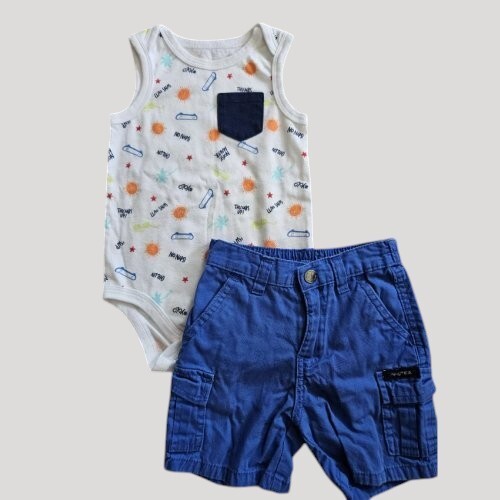 * CIRCO ärmelloser Body NAUTICA blau Cargoshorts Jungen 12 Monate - Bild 4 von 4