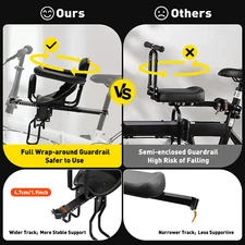 Black Portable Bicycle Child Seat For Electric Car/ Mountain Bike Front Seat