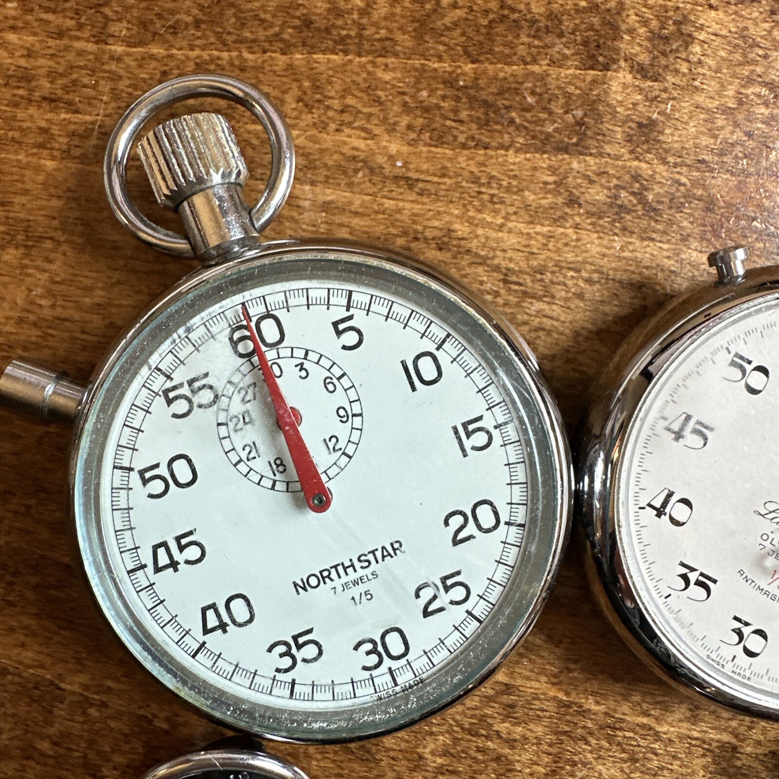 STOPWATCH lot North Star, Hanhart Mega Minute & 7 Jewels , Lafayette