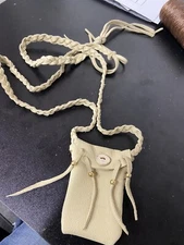 Native American Medicine bag Deer Antler cherokee leather possibles  pow wow