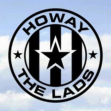 Howay the Lads Newcastle Football Geordie Vinyl Sticker Decal Window Laptop