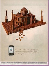 2010 Magazine Advertisement Page AT&T Call India For Pennies Phone Print Ad