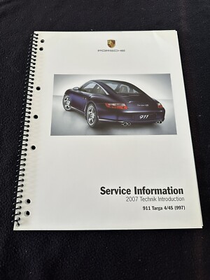2007 Porsche 911 Targa 4 4S 4WD Service Info Book 997 Technical Brochure