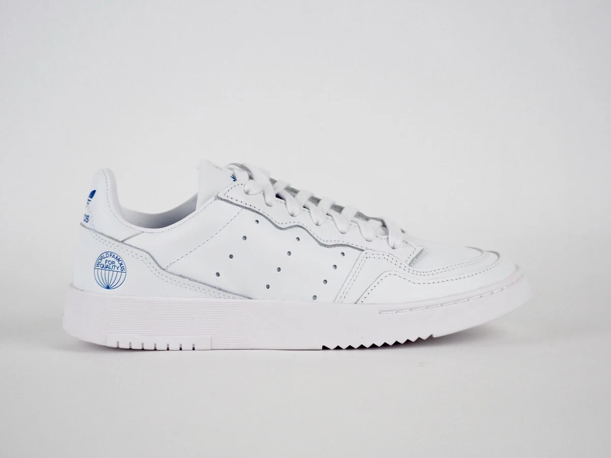 Mens ADIDAS Original Supercourt EF5887 White Leather Shoes Laced