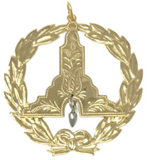 New Senior Grand Warden Collar Jewel in Gold Tone (Made in the USA)