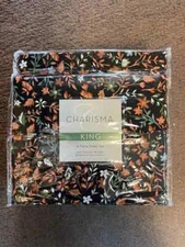 CHARISMA 6-PIECE SHEET SET, KING, TERRACOTTA FLORAL *NEW