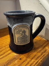Deneen Pottery Great Captain’s Island Lighthouse Blue Stoneware Coffee Mug CT