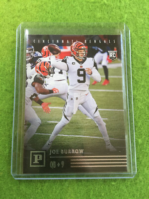 JOE BURROW ROOKIE CARD JERSEY #9 BENGALS 2020 Panini Chronicles