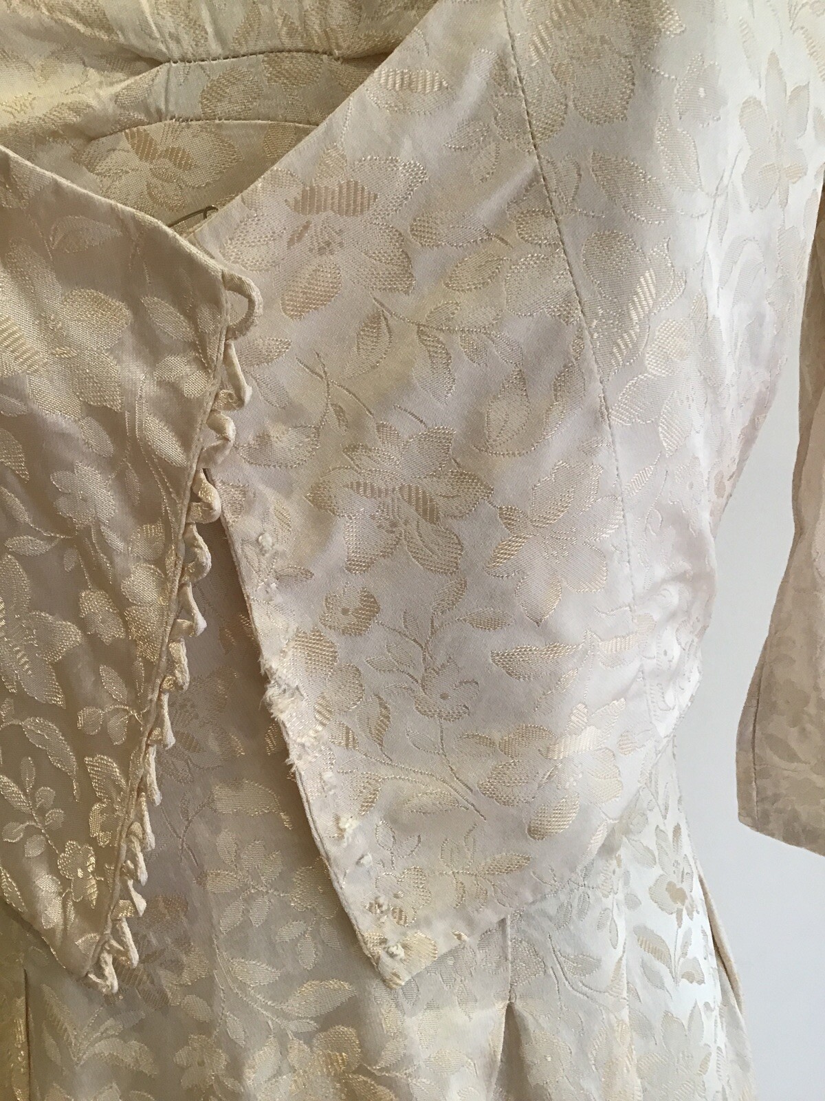 1940s/50s Wedding/Evening Dress & Bolero Jacket, armpit to armpit 17" approx. 11