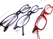 3 Lady / Girl Reading Glasses Compact slim variety frames readers power 2.50