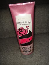 BATH  BODY WORKS "SWEET PETAL POUND CAKE" 24 HR. BODY CREAM NEW YUMMY 