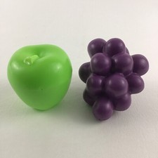 Little Tikes Vintage Pretend Play Food Healthy Fruit Lot Grapes Apple 80s Toy