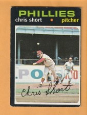 Chris Short Philadelphia Phillies 1971 Topps #511 Bordentown New Jersey