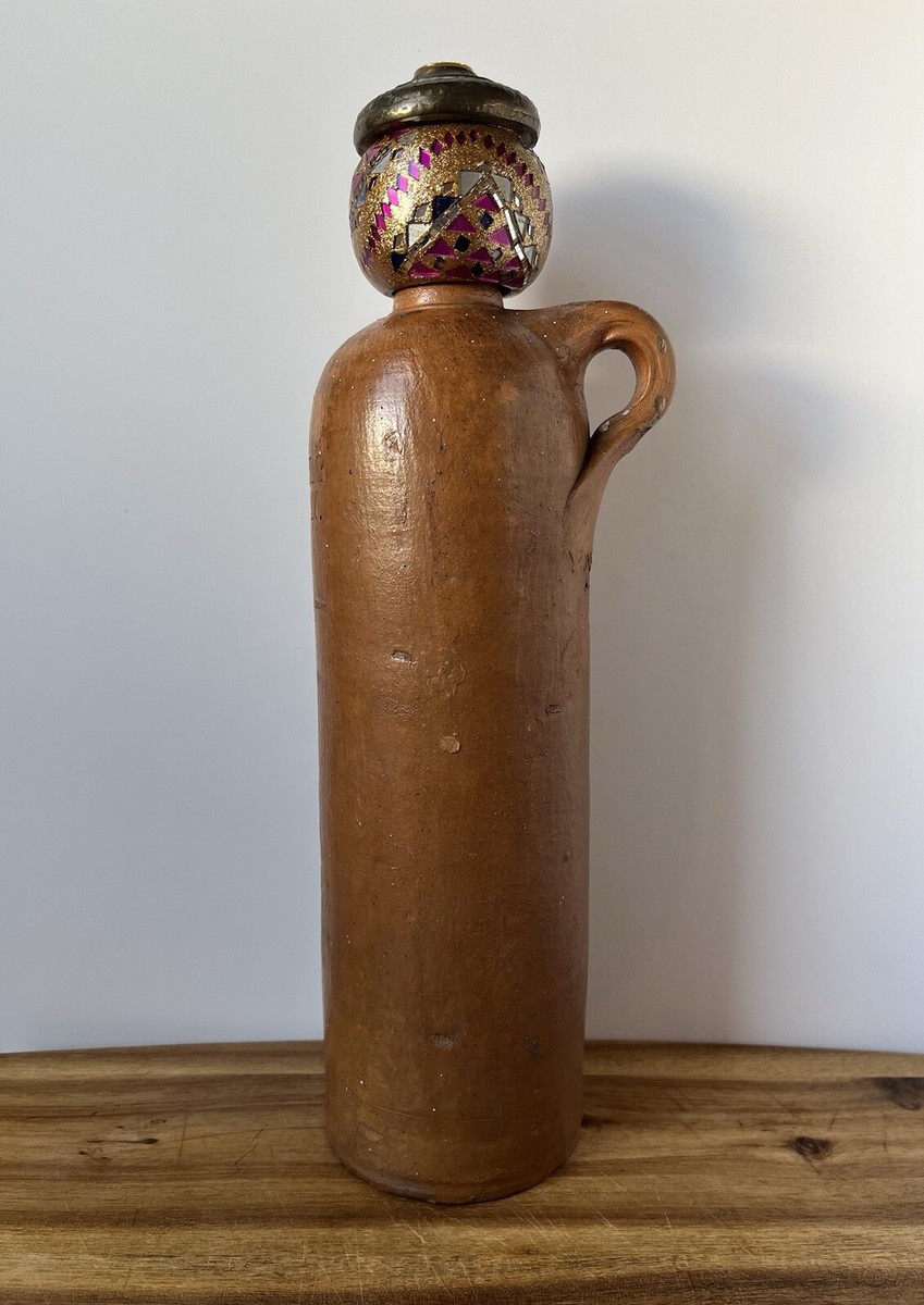 Wynand Fockink Amsterdam 1Liter Stoneware Gin Bottle H: 11 1/2” D