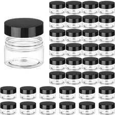 36 Pieces Plastic Jars round Clear Leak Proof Cosmetic Container Jars with Inner