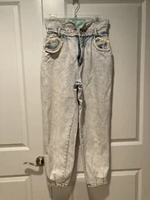 Vintage Gitano Express 1980s Denim Lt. Blue Jeans 13/14 high waist pocket detail