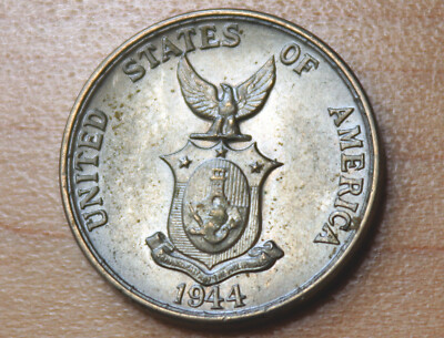 1944 Philippines 5 Centavos Philadelphia Mint