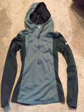NIKE Hoodie Sweatshirt Womens XS Athletic Quarter Zip Pull Over Run Dri-Fit