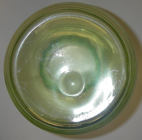 Caraffa caraffa caraffa acqua verde uranio vetro depressione anni '30 frigidaire a costine. - Foto 4 di 4