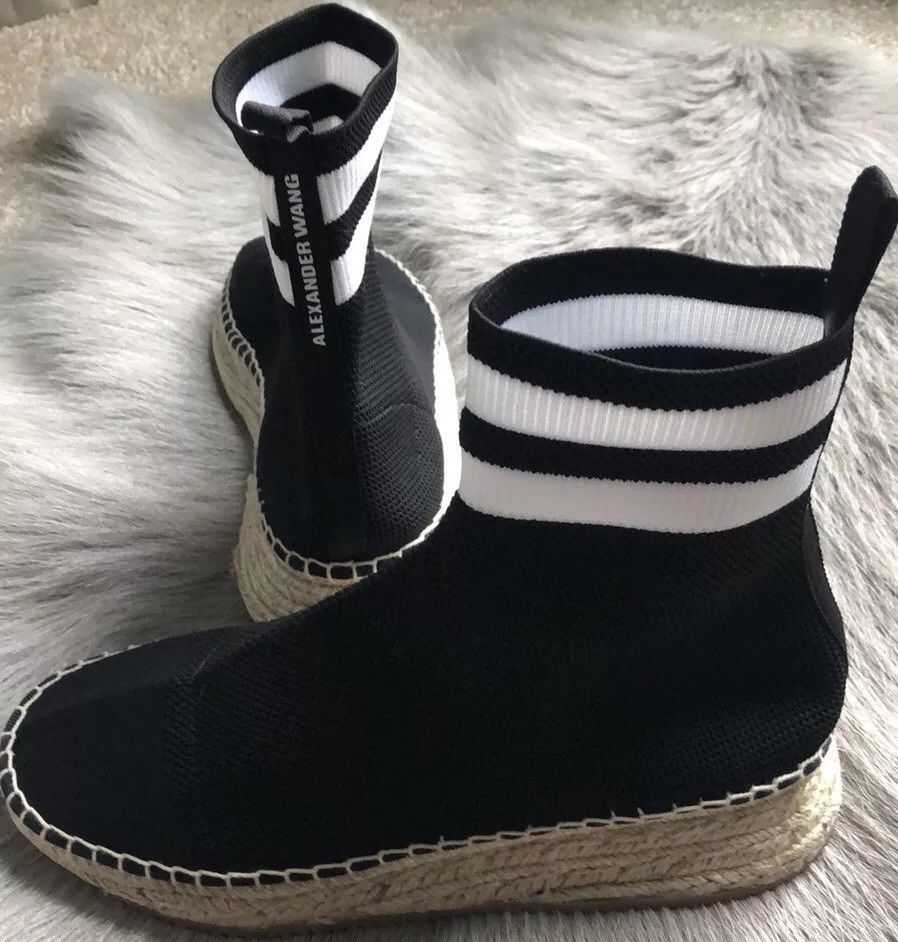 Alexander Wang Black Dylan Espadrille Knit Sneaker Ankle Alexander Wang Black Dylan Espadrille Knit Sneaker Ankle