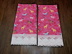 eyelet trimmed pillowcases