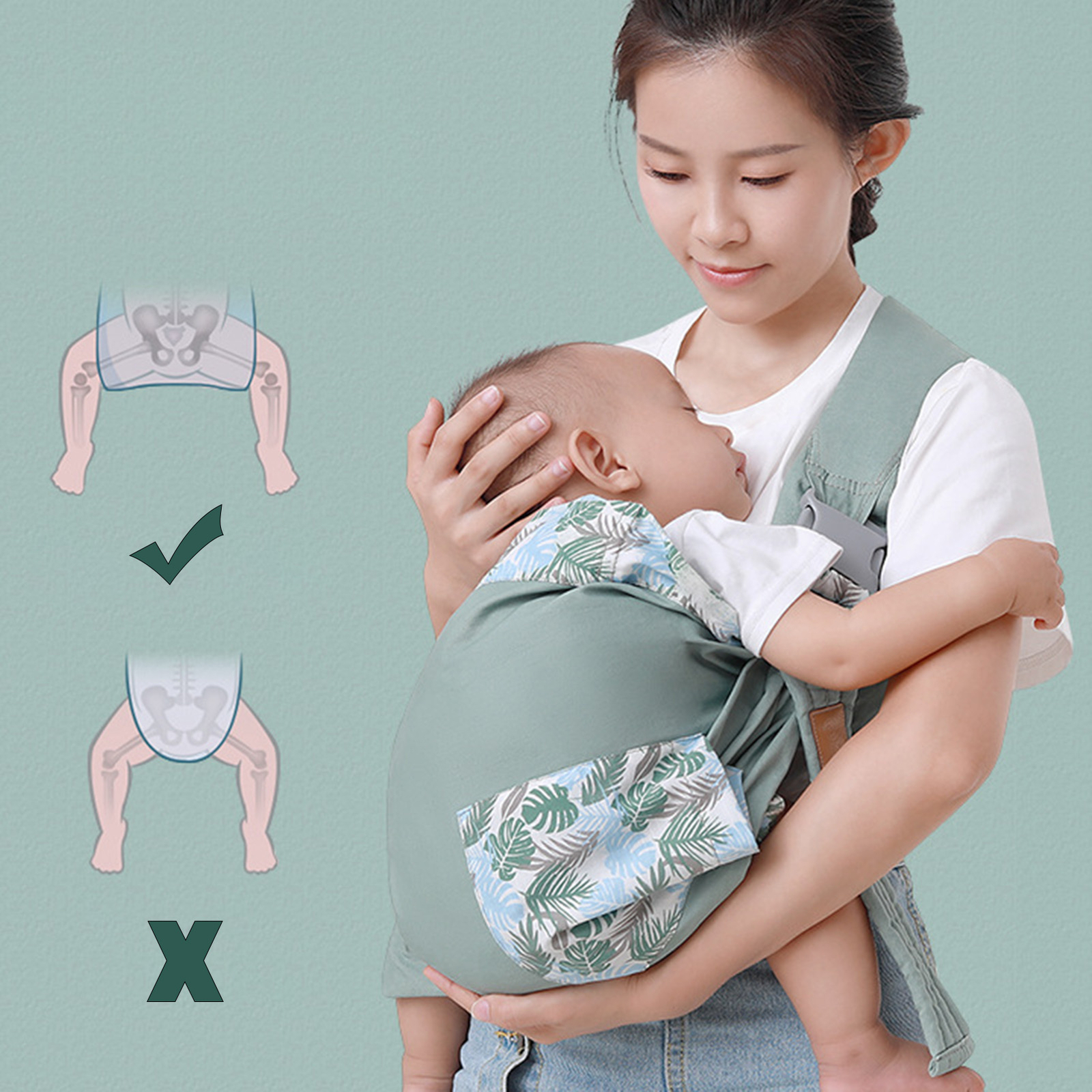 Baby Wrap Ergonomics Laborsaving Front Holding Newborn Infant Wrap