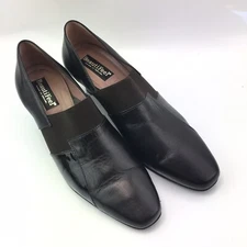 BeautiFeel Rosaline Brown Leather Square Toe Cushioned Kitten Heel  40 / 9