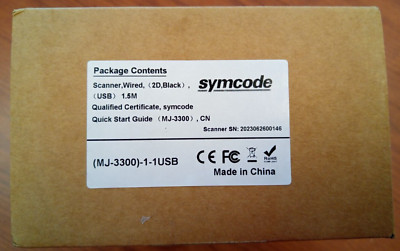 1D 2D QR Desktop Barcode Scanner Symcode Omnidirectional Hands-Free Automatic...