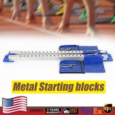 Starting Blocks Runway Track And Field Sports Natural Etallic And Blue Training