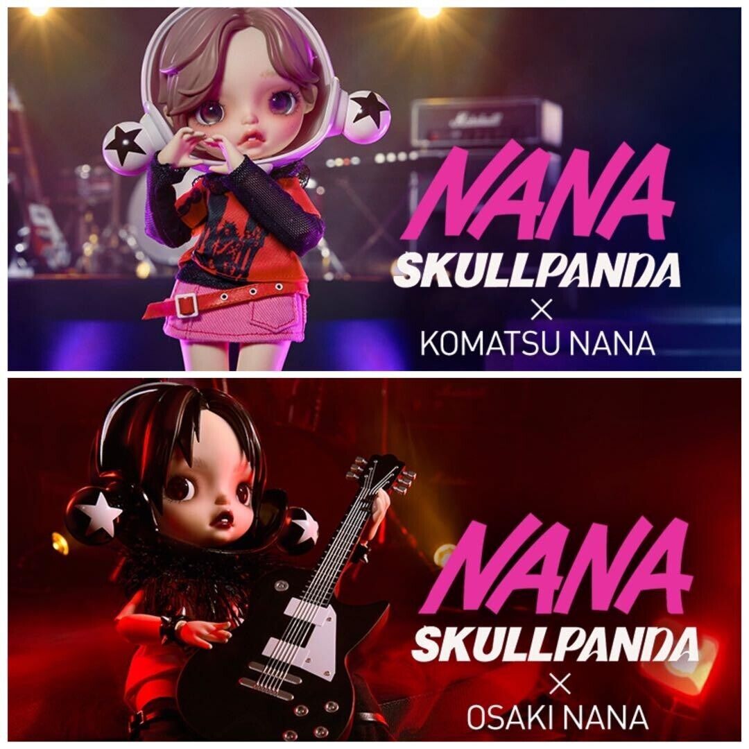 POPMART SKULLPANDA × NANA Osaki Nana, Komatsu Nana Set Action Figures New POPMART SKULLPANDA × NANA Osaki Nana, Komatsu Nana Set Action Figures New