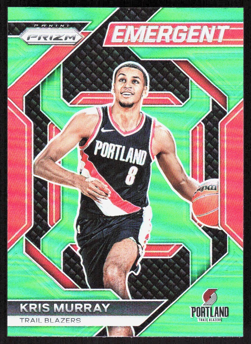 2023-24 Panini Prizm Emergent Prizms Green Kris Murray Portland Trail Blazers