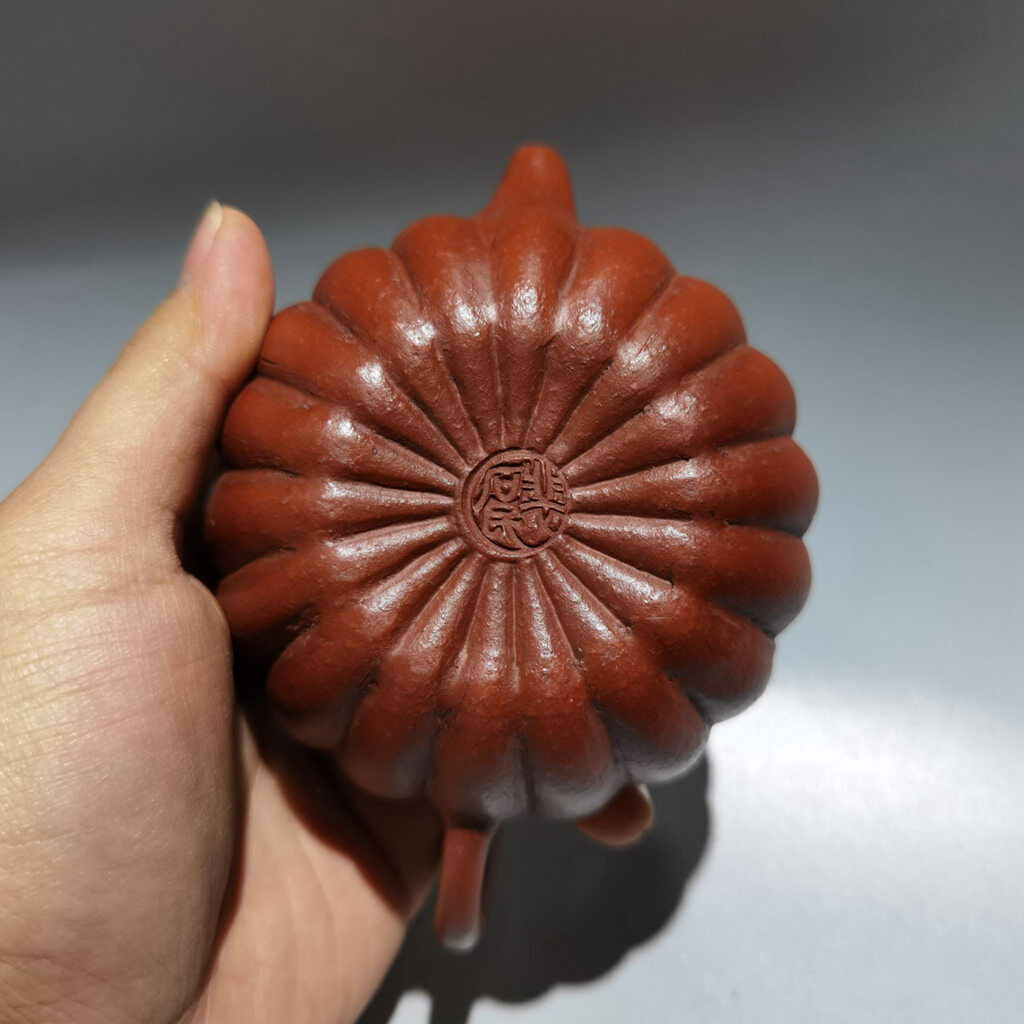 堆朱 壷 Chinese Yixing Zisha Clay Handmade Exquisite Teapot 筋纹壶