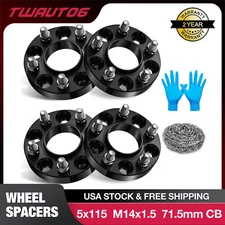 4Pc 1" 5x115 Hubcentric Wheel Spacers 14x1.5 For Dodge Charger Magnum Challenger
