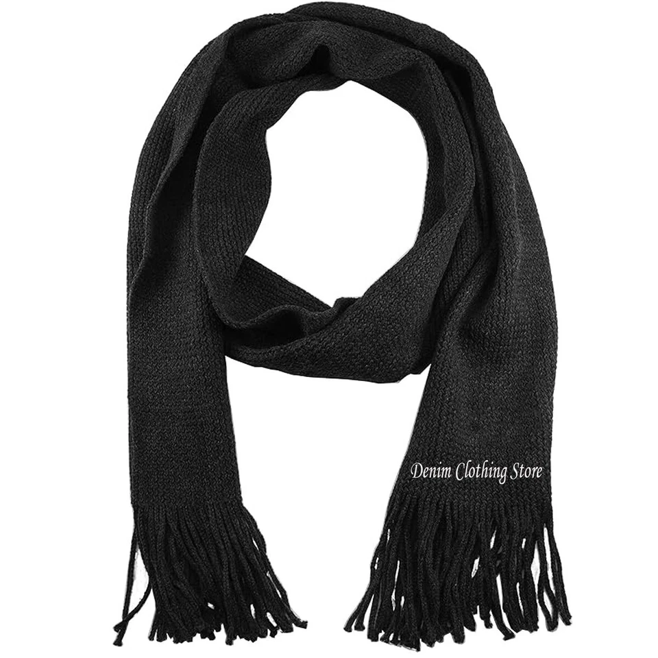 Mujeres Liso Colores Sólidos Flecos Bufanda Envolturas Chal Estola Bufanda Mantones Invierno Lote Foto 2 de 4