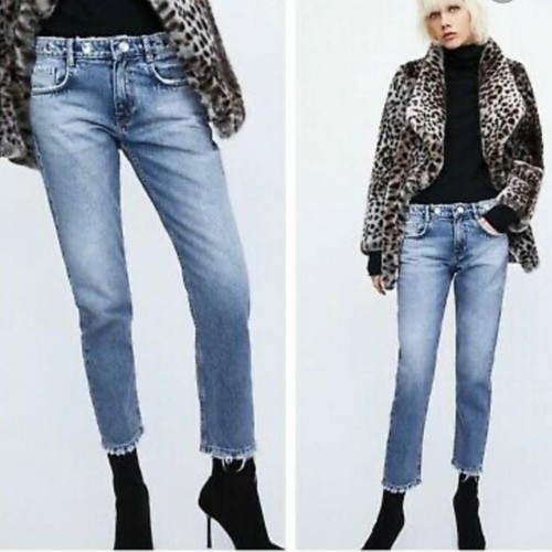 Zara TRF cigarrillo Jeans pedrería para mujer Talla 10 precio minorista  sugerido por el fabricante: $78 Luz Azul Hi Rise | eBay