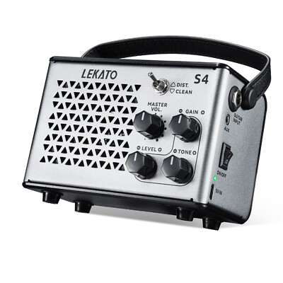 LEKATO Mini Wireless Guitar Amp 10W Clean Distorted Tones Rechargeable